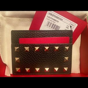 Valentino Rockstud Card Holder
